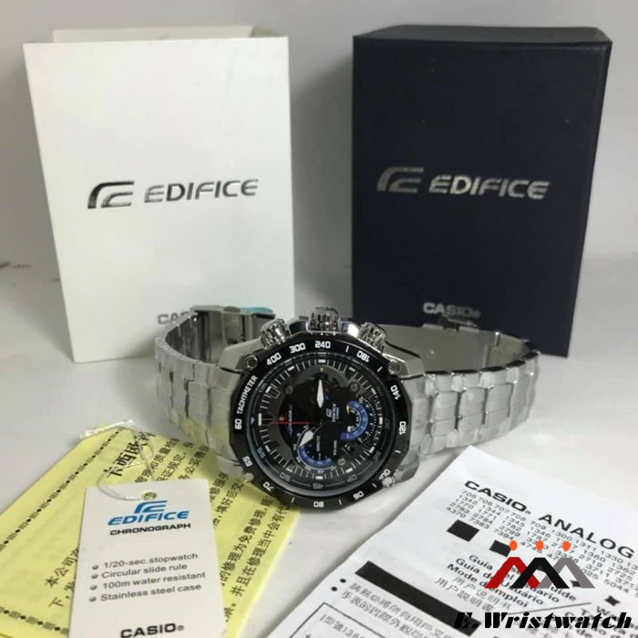 JAM TANGAN CASIO EDIFICE EF550 SILVER BLACK CASIO EDIFICE ORIGINAL EF 550 GARANSI