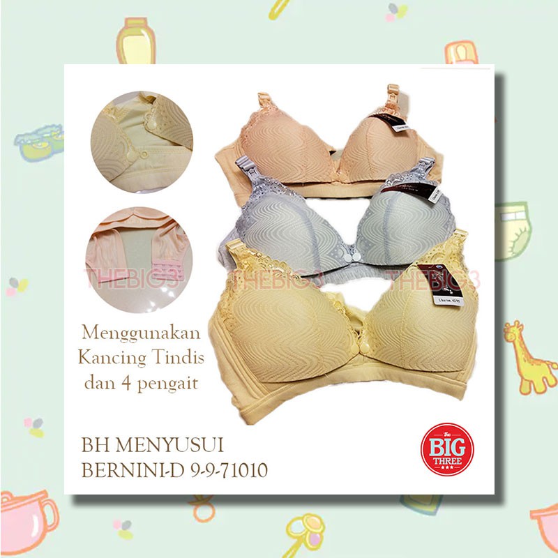 BERNINI BRA/BH Menyusui - Pakaian Dalam Wanita Tanpa Kawat Busa Tipis Breast Holder Ibu Anak Susu