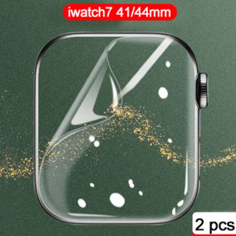 Lapisan Hydrogel Pelindung Layar Apple Watch Seri 7 6 Se 5 4 3 2 Ukuran 41mm 45mm 40 / 44mm