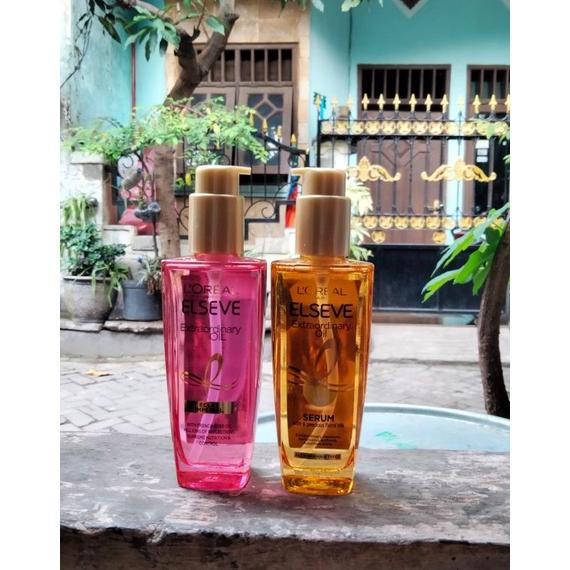 L'Oreal Elseve Extraordinary Oil Gold Dan Pink Hair Serum 100Ml Original - LOreal Paris Minyak Rambu