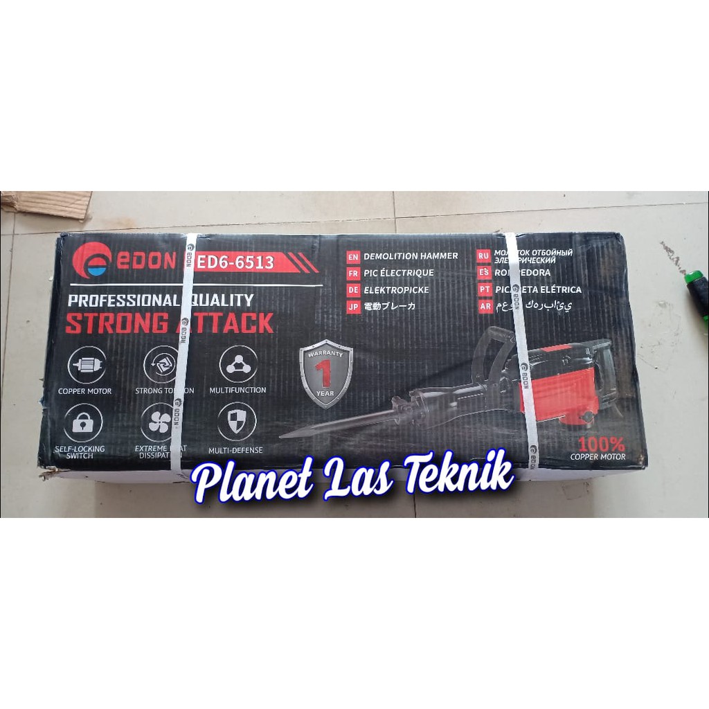Mesin Bobok Beton Demolition Hammer Jack Hammer EDON ED6-6513
