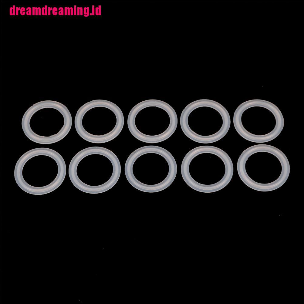 10pcs / set Tri Clamp Gasket Bahan Silikon Ukuran 1.5 Inch