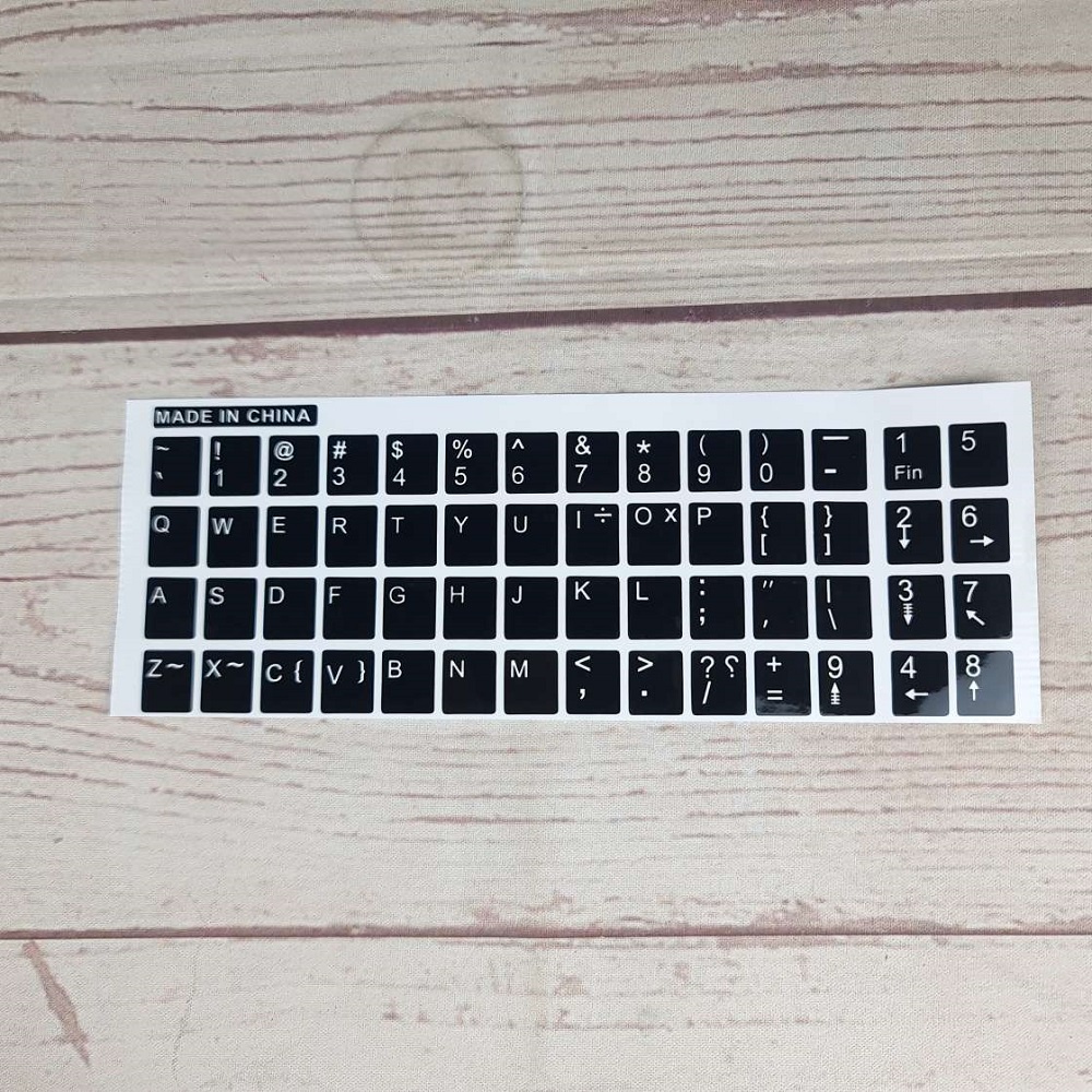 English Layout Sticker for Keyboard / Stiker Keyboard - Black