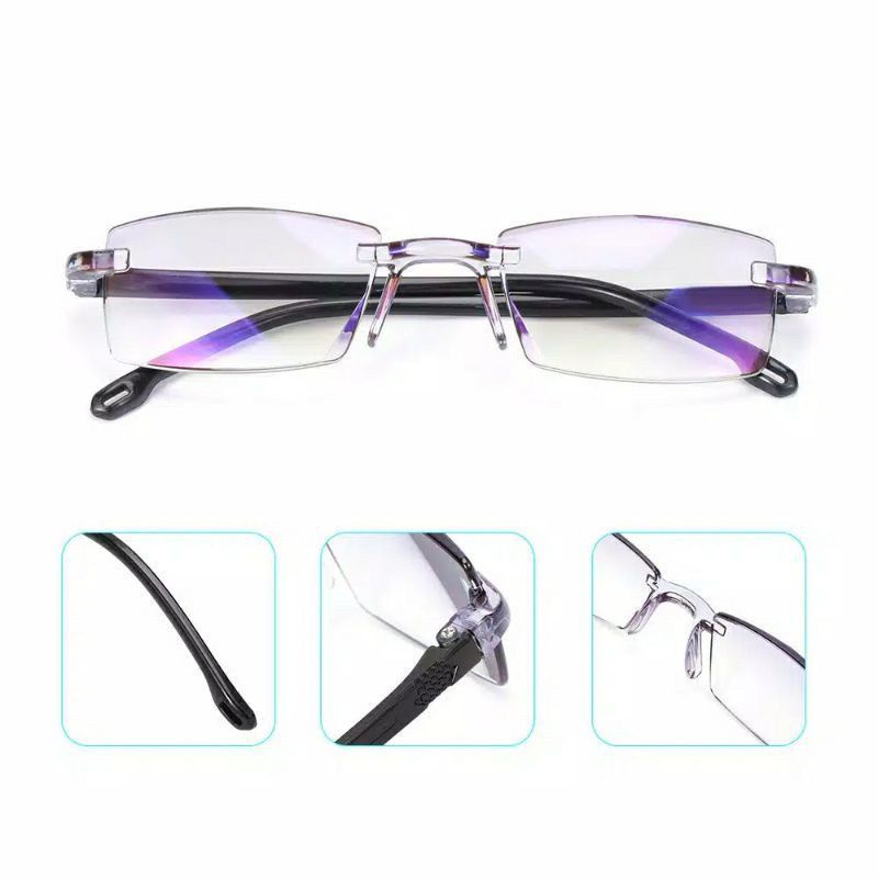 CODKacamata Baca Lensa Plus /Anti Radiasi Kacamata/ Pria Wanita Reading Glasses E3015