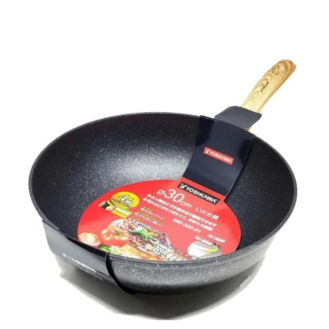 Wok Pan Marble / Wajan Teflon 30cm MD Tanpa Tutup