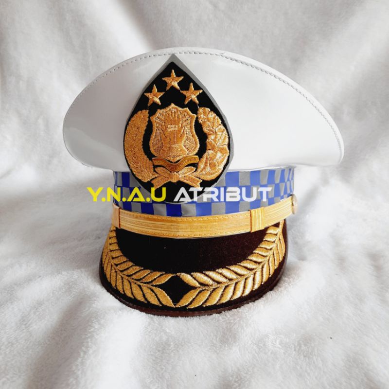 ATRIBUT POLRI / TOPI PET LANTAS POLKI PAMEN POLRI TERBARU