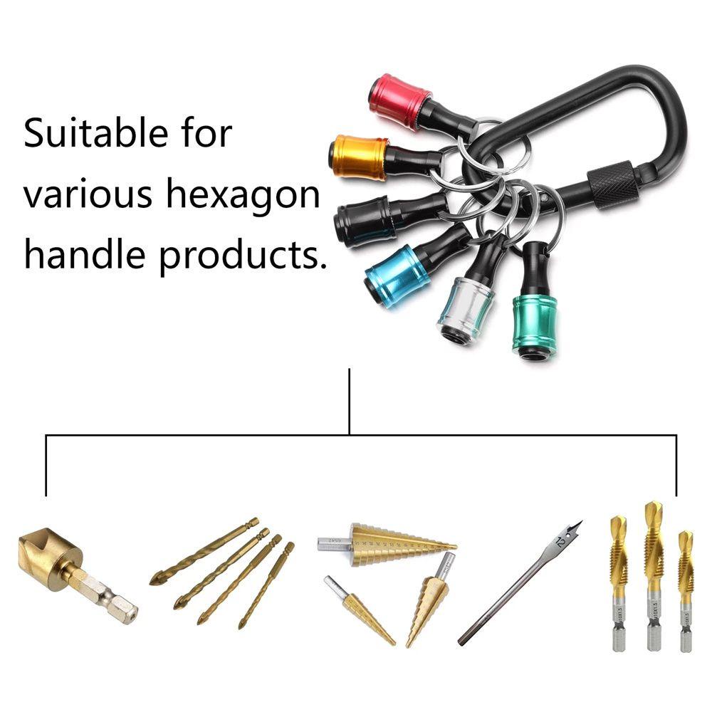 Augustina Screwdriver Bit Holder Portable Easy Change 1per4 &quot;Hex Shank Quick Release Alat Bor Listrik Alat Luar Ruangan Adapter Sekrup