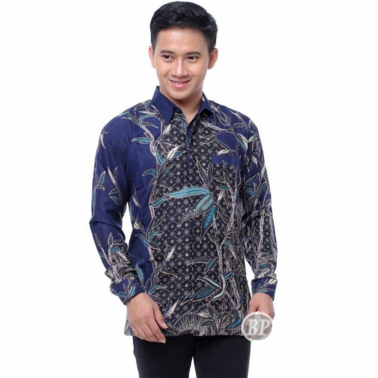 {T10 AS740} Kemeja Batik Semi Sutra Prada Puring Istimewa [CODE FR549]