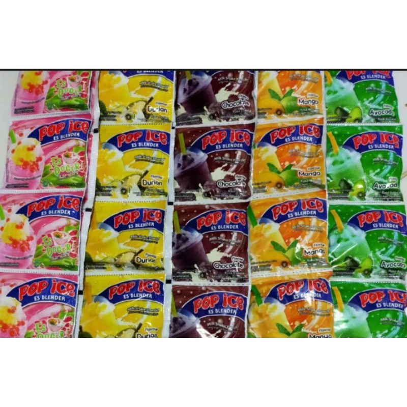 

Pop Ice renceng aneka rasa minuman 25 gr x 10 pcs/ renceng