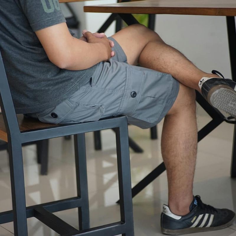 CELANA CARGO PENDEK SIZE 27-38 HITAM MOCA GREY CREAM-ABU-ABU/GREY