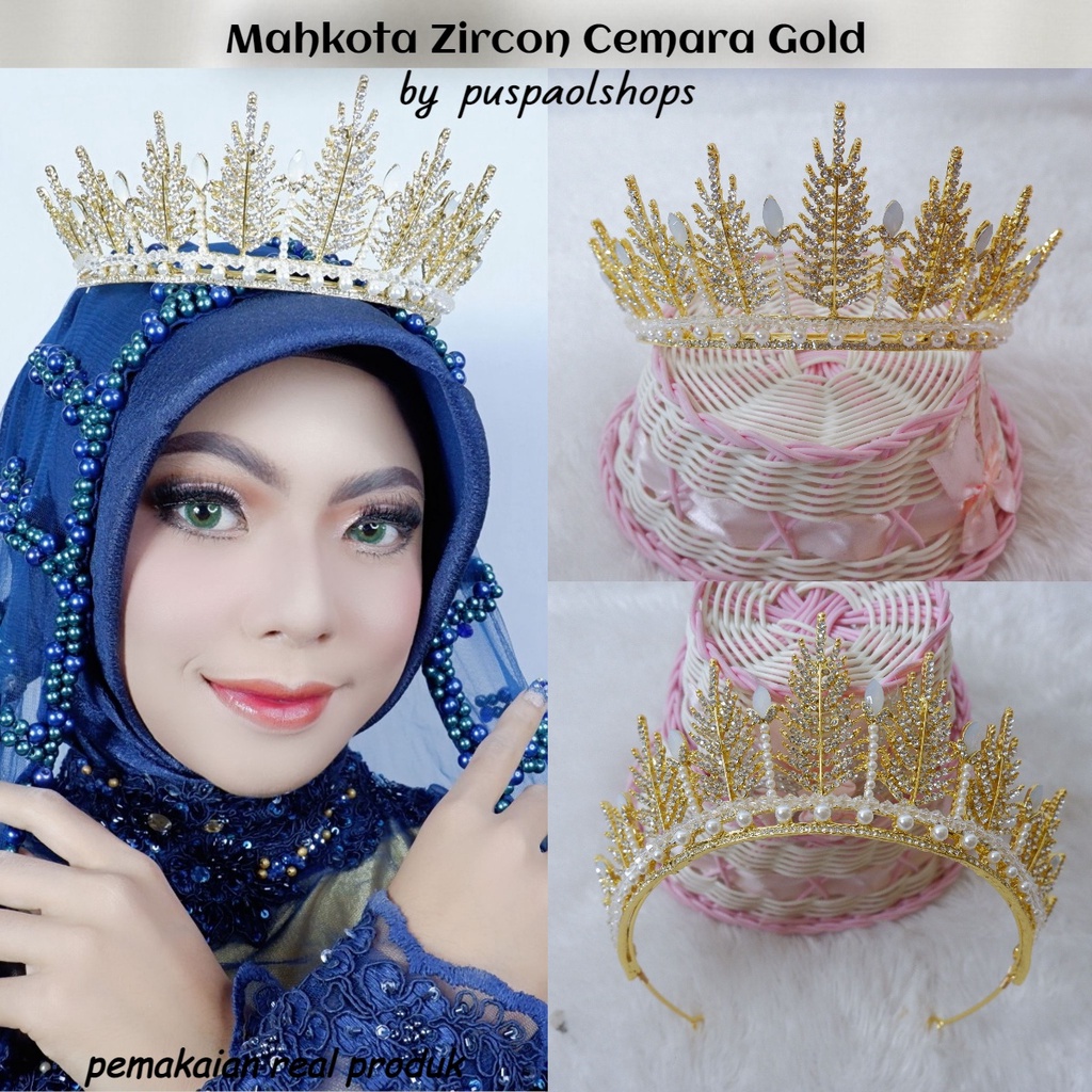 Mahkota/Tiara Zircon Cemara Gold