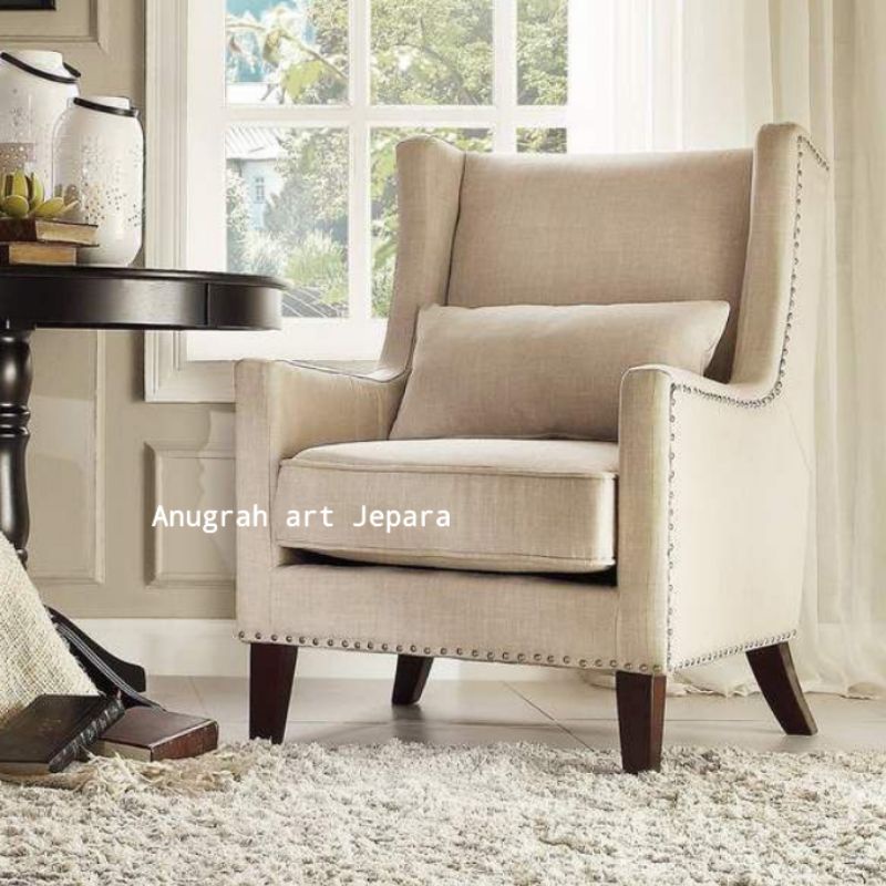 wing chair sofa minimalis sofa santai sofa wing chair minimalis