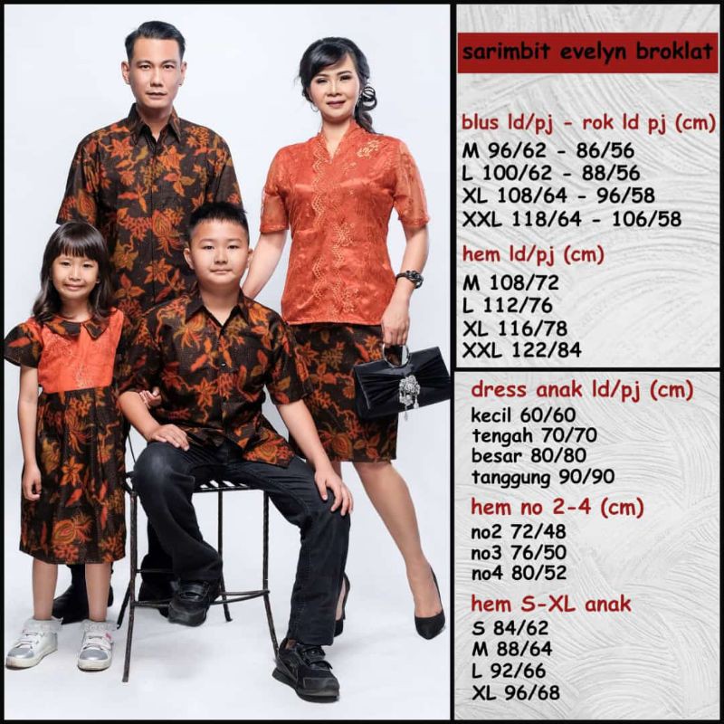 BATIK COUPLE MODERN KELUARGA TERBARU AYAH IBU ANAK BEST SELLER MURAH JUMBO SERAGAM KONDANGAN EVELYN