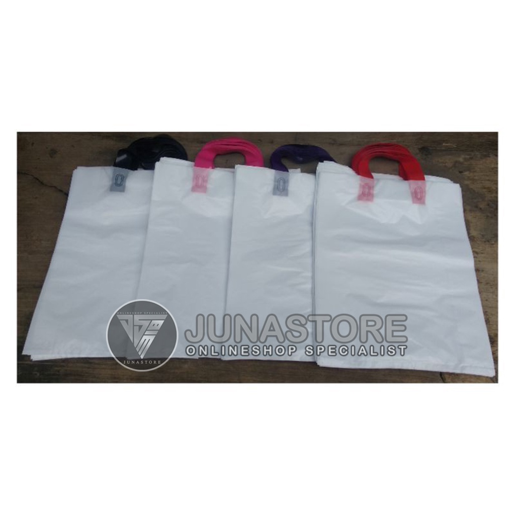 RB Plastik Shopping Bag / Plastik Soft Handle Kantong Putih REA 25 x 35