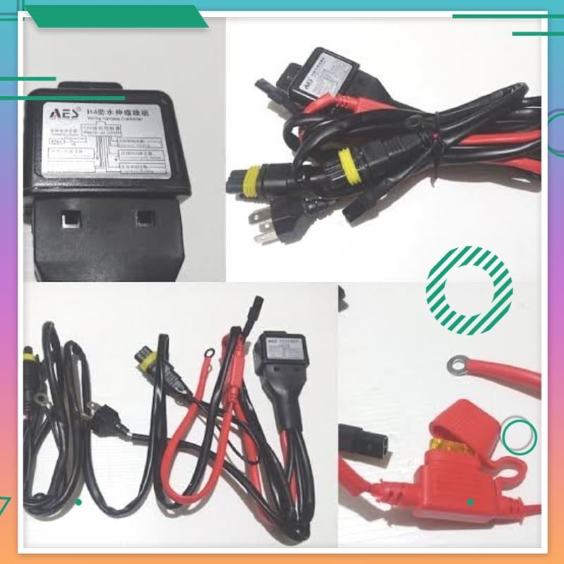 Kabel Set Relay Mobil Lampu Hid Projie Projector Merek Aes Garansi
