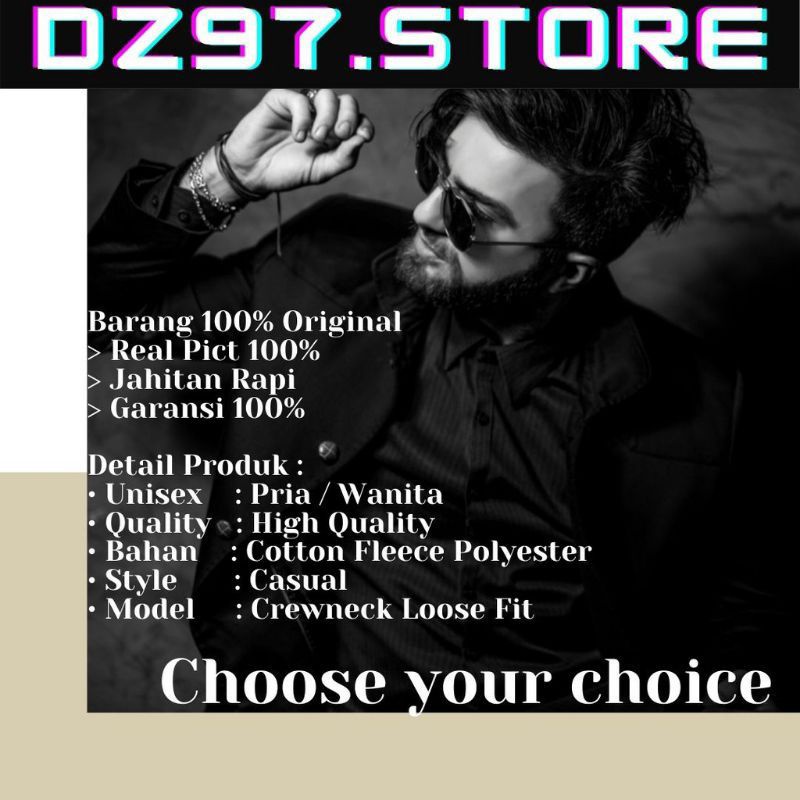 Dz97 Sweater Crewneck Pria Distro Grafity Sweter Switer Crewnek CN Crowneck Cowok Cewek Wanita Tebal-4