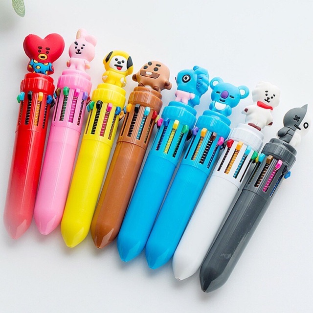 

~ COD - KPOP BTS BT21 Pena Multi Color Warna Warni Pen