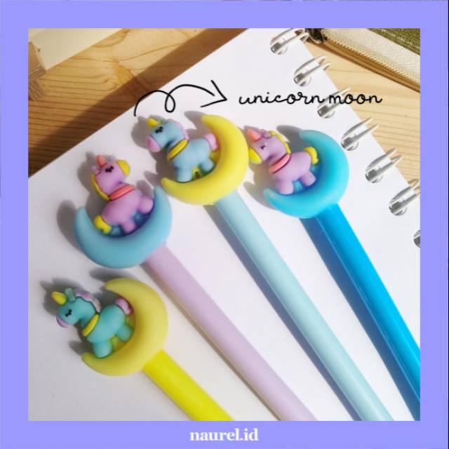 

[Naurel.id] Pulpen Karakter Unicorn Moon Kuda Poni Bulan