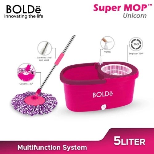 SUPER MOP BOLDE Unicorn Alat Pel Set multifungsi 5 liter