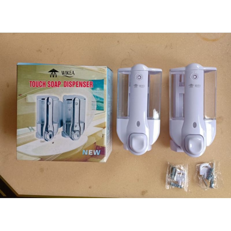 Tempat  sabun Wikea white double / dispenser sabun