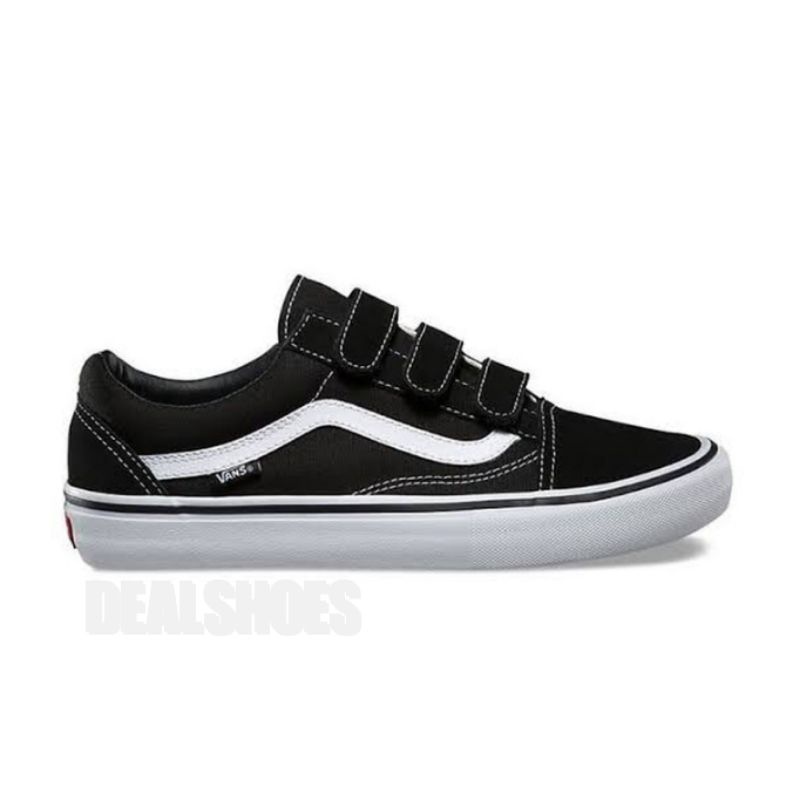 Vans Old Skool Velcro Pro Black White Original