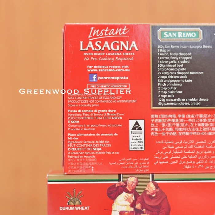 

PASTA-ANEKA- KULIT LASAGNA SAN REMO -ANEKA-PASTA.