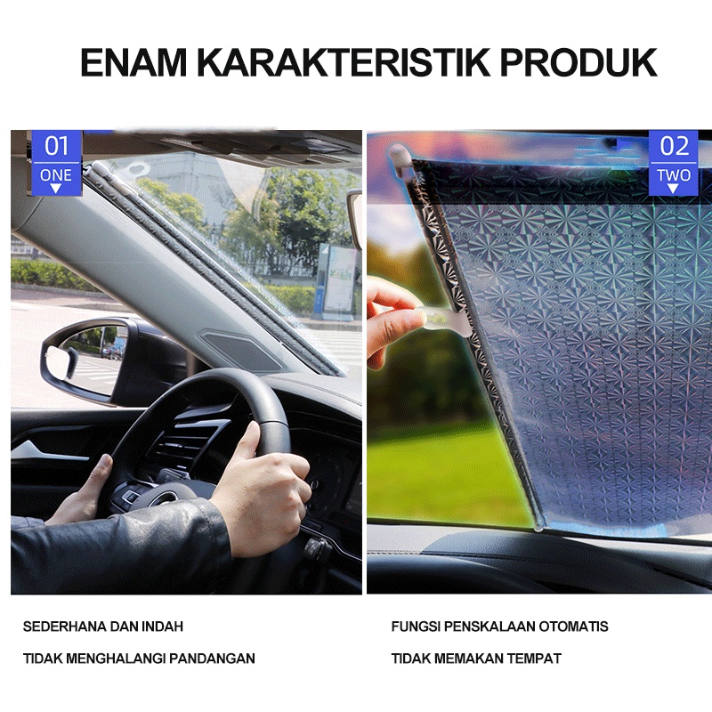 Sun Shield Sunshield Telescopic Mobil Sunshade Kerai lipat automatis/kerai mobil