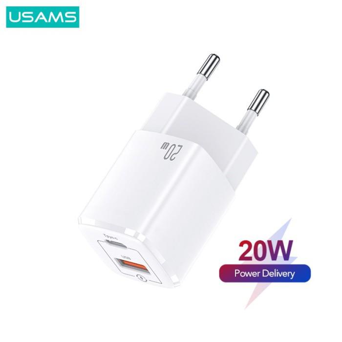 Usams Adapter Charger T37 20W PD Fast Charging - Type-C