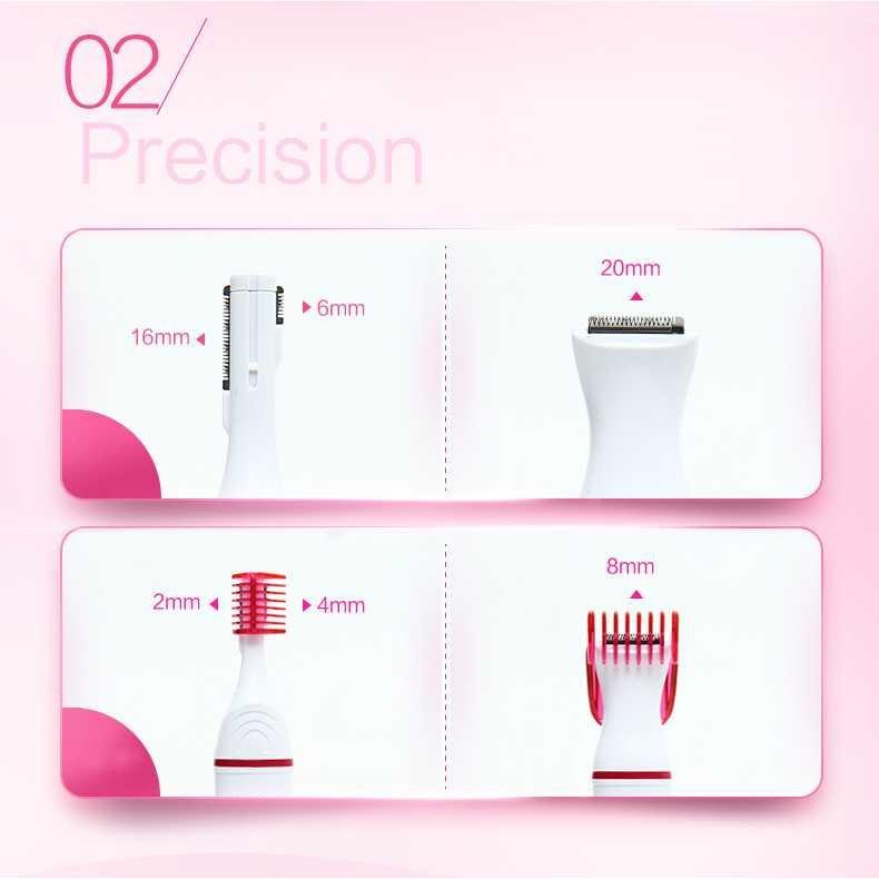 5in1 Trimmer Shaver Pencukur Bulu Tubuh Elektrik Care GN-062 - White