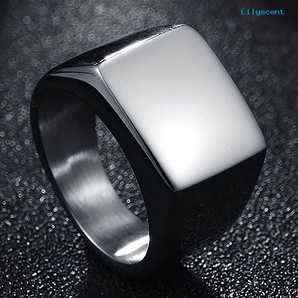 Ls Cincin Pria Bahan Stainless Steel Warna Polos Untuk Pesta Pernikahan