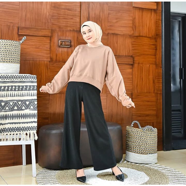 Sweater Wanita Termurah Berkualiatas - Over size Crope