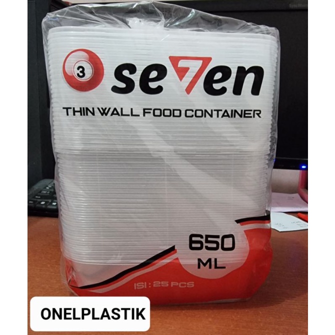 Thinwall Seven / Kotak Makan  650 ml REC / KOTAK Isi 25 set