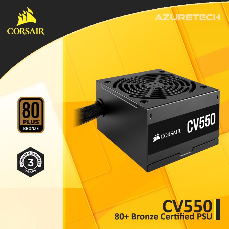 Corsair CV Series CV550 550 Watt 80 Plus Bronze PSU Garansi Resmi