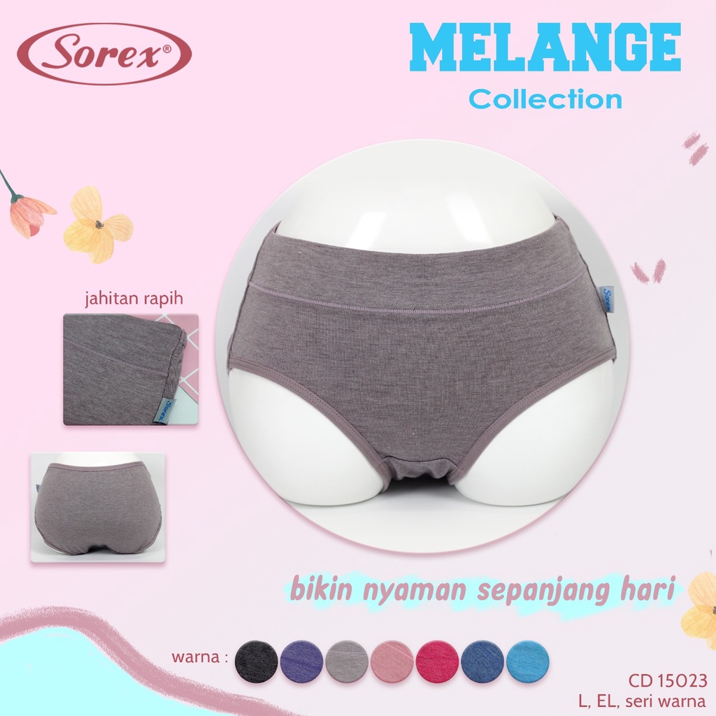 Sorex Celana Dalam Wanita - CD 15022 / CD 15023 - Midi Panty - Melange - M - XL