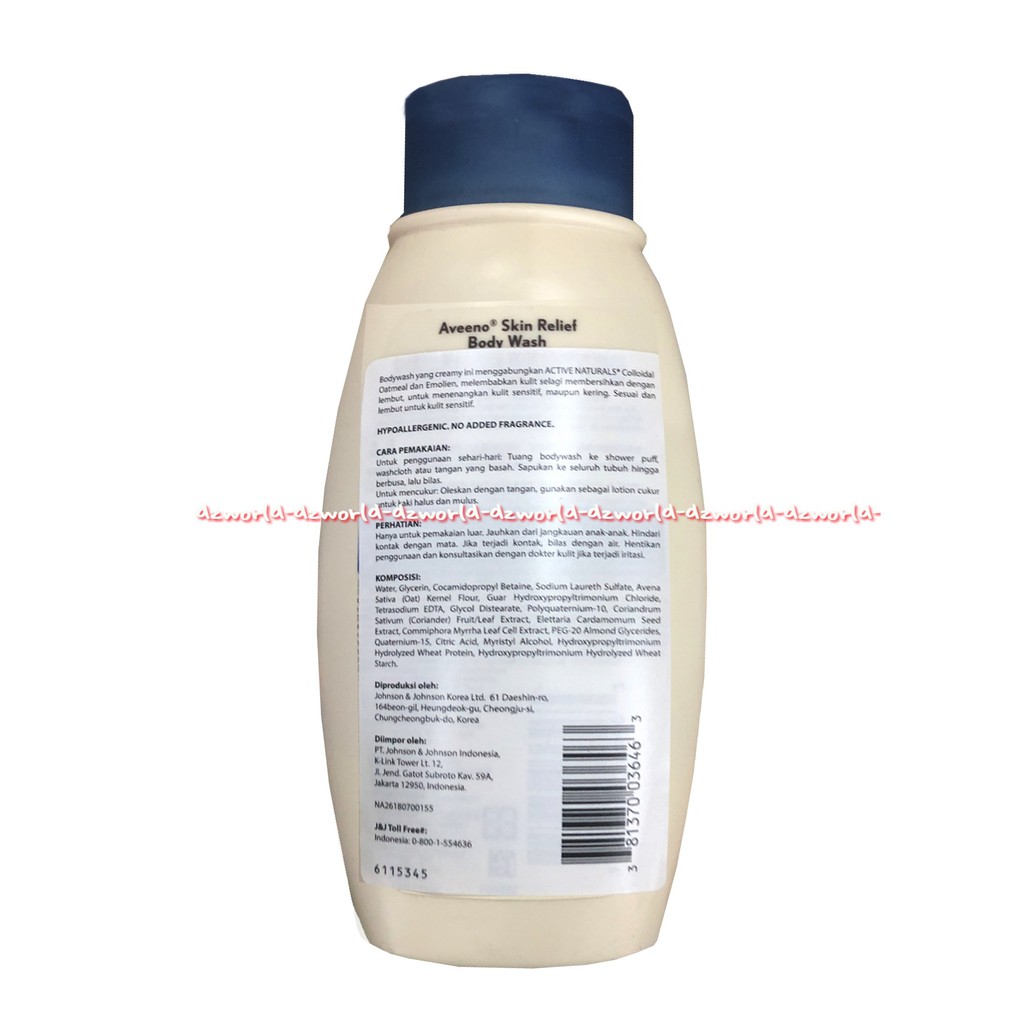 Aveeno Skin Relief Body Wash Dry Skin 354ml Sabun Mandi Aveno Untuk Kulit Kering Afeeno Bodywash Sabun Cair