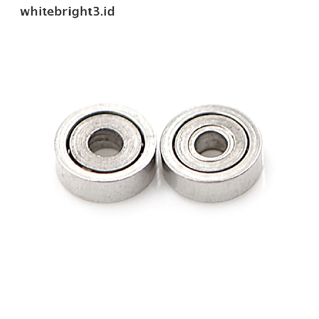 (whitebright3.id) 10pcs 681ZZ Miniatur Bola Bearing Metal 1x3 X 1mm