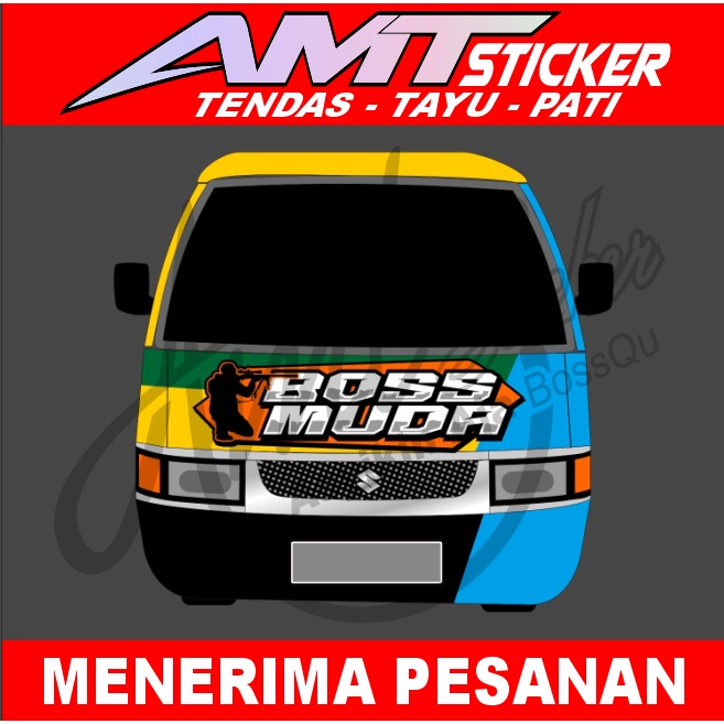 Stiker Tulisan Dada Depan Mobil Pick Up Carry Futura Stiker Tulisan Depan Stiker Pick up