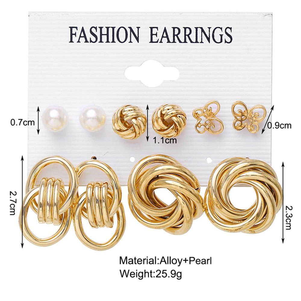 Lily Drop Earrings Set INS Style Perhiasan &amp; Aksesoris Wanita Hadiah Anting Stud Fashion Jewelry Earrings Untuk Wanita Geometris