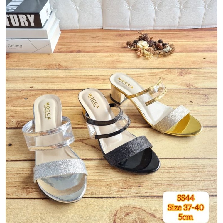 ABBUSHOES SS 44 sandal hak tinggi wanita terbaru bahan pasir