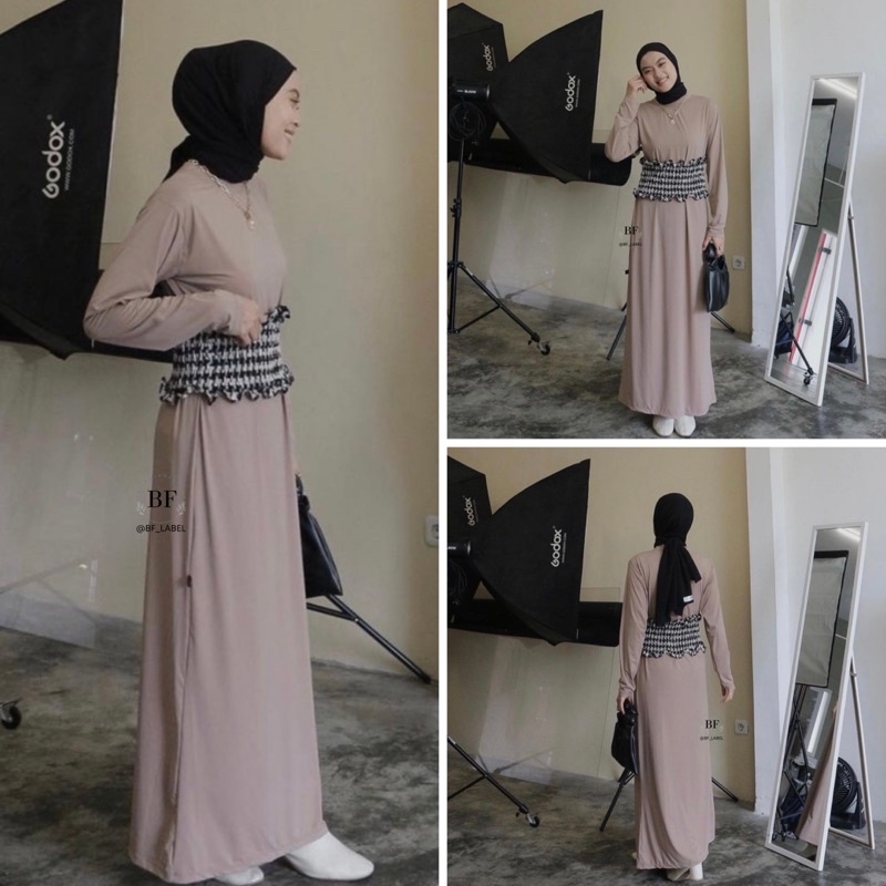 BF Label - Manset Gamis Turtleneck | Spandeks Premium Manset Cooltech Innerwear Longsleeve Dress Murah