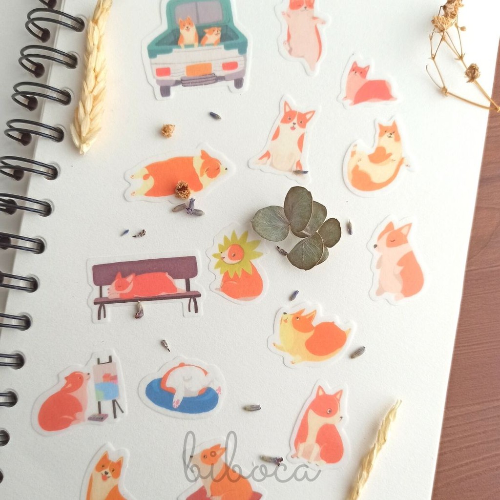 

Sticker Animal Dog Journal Scrapbooking BUJO Planner Stationery Deco Diary Stiker Paper biboca
