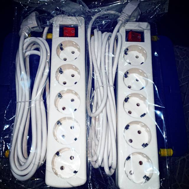 STOP KONTAK 5 LOBANG + KABEL 5 METER / STOP KONTAK KABEL