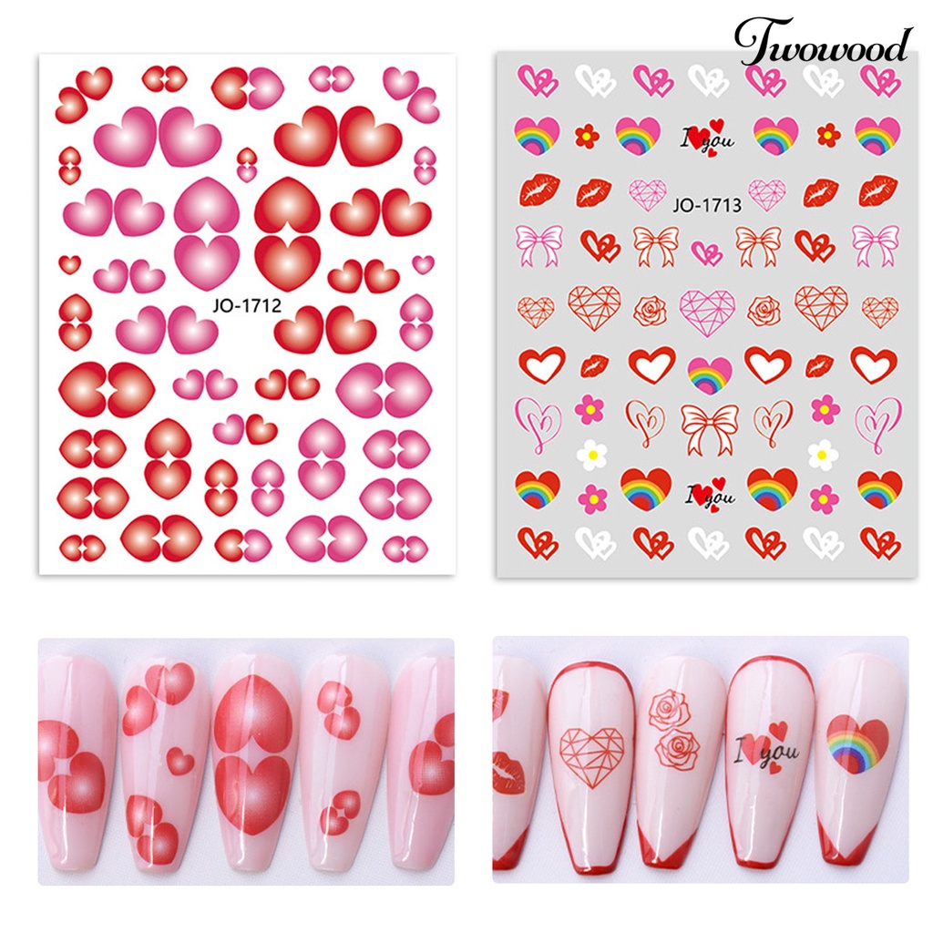 Stiker Kuku Motif Strawberry Tahan Lama Untuk Wanita