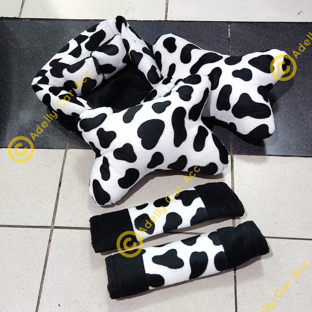 Bantal Leher Mobil 3 in 1 PREMIUM Motif Unik UNIVERSAL