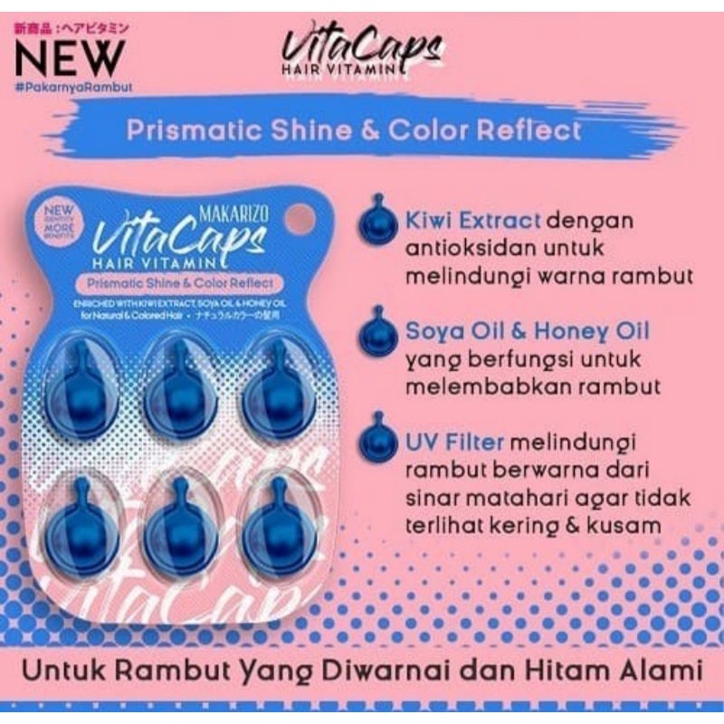 Makarizo Vitacaps Hair Vitamin Long &amp; Strong / Vitamin Rambut / Minyak Rambut / Serum Rambut / Hair Serum / Perawatan Rambut / Hair Vitamin / Treatment Rambut / Hair Treatment