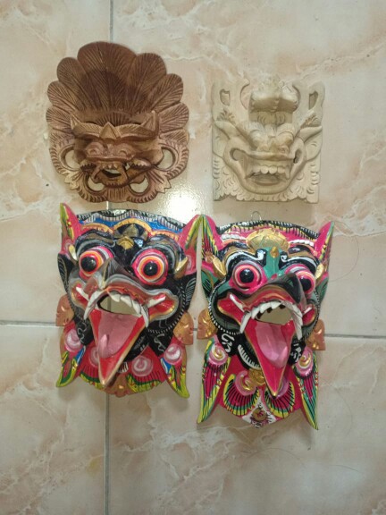 Patung Barongsai Mini/topeng Barongsai Bali/pajangan Barongsai Mini/tapel Barongsai/barongsai Mini