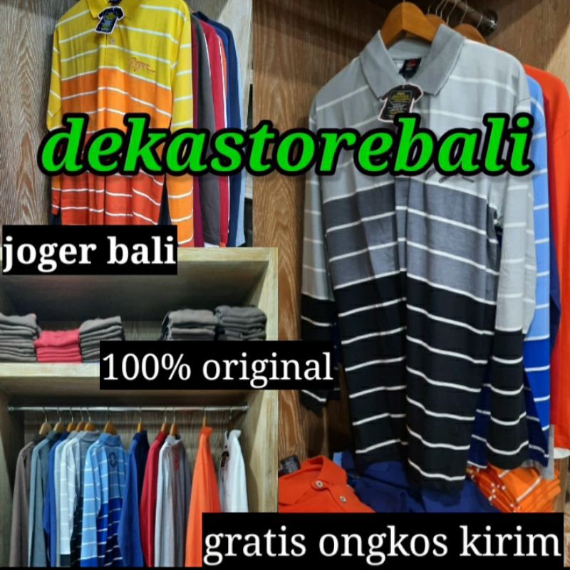 Kaos Polo Motiv Lengan Panjang JOGER BALI Size S - XL