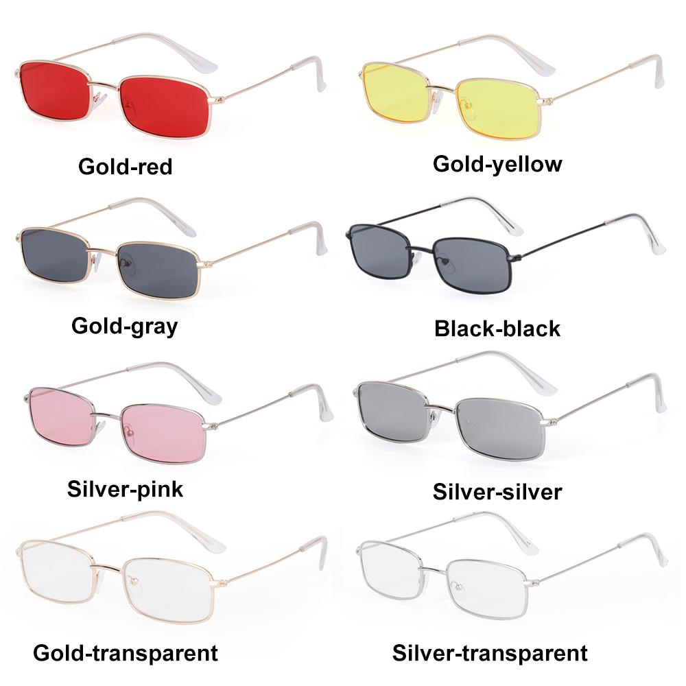 Lily Vintage Rectangle Sunglasses Kacamata Lensa Bening Klasik Merek Shades