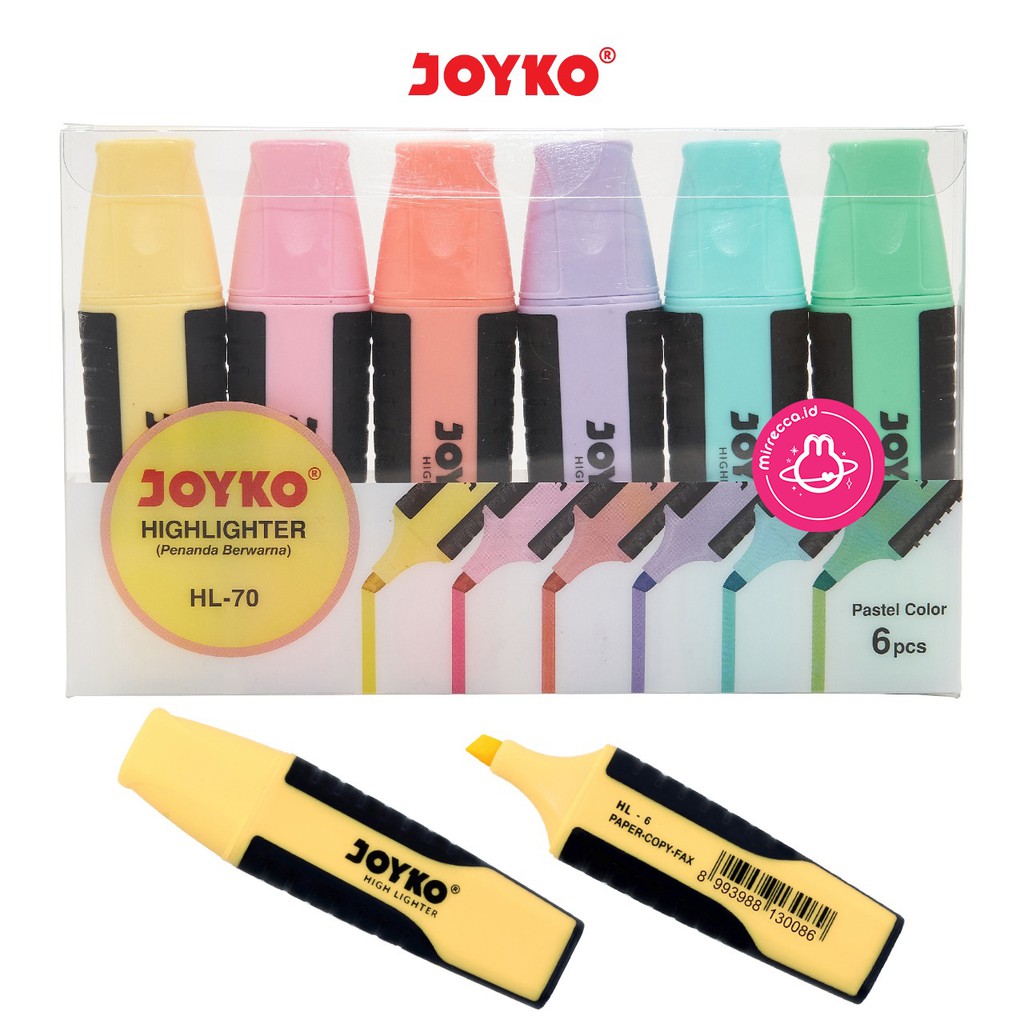 

SET 6 WARNA JOYKO PASTEL HIGHLIGHTER HL-70