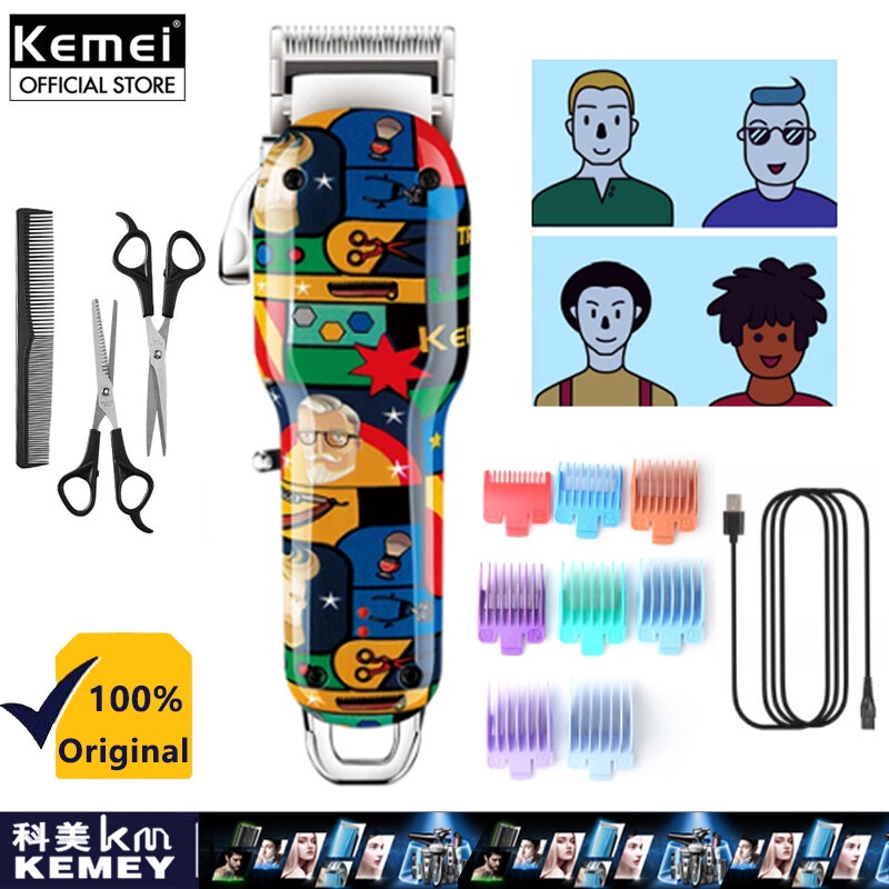 Kemei km-max2092 hair clipper kemei 2092 cordless mesin cukur rambut